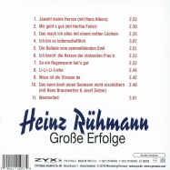 Back View : Heinz Rhmann - GROSSE ERFOLGE (CD) - Zyx Music / ZYX 21215-2