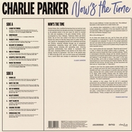 Back View : Charlie Parker - NOW S THE TIME (LP) - BMG RIGHTS MANAGEMENT / 405053842134