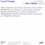 Back View : Marc Matter - COULD CHANGE - Futura Resistenza / RESLP014
