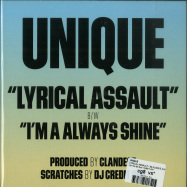 Back View : Unique - LYRICAL ASSAULT / IM ALWAYS SHINE (7 INCH) - Hip Hop Be Bop / HHBB-7-004