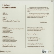 Back View : Calvin B Rhone - I BELIEVE! (LP) - Favorite / FVR129