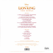 Back View : Various Artists - THE LION KING: THE SONGS (LP) - Walt Disney Records / 8742639