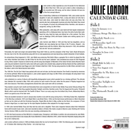 Back View :  Julie London - CALENDAR GIRL (LP) - Not Now / NOTLP324