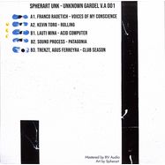 Back View : Various Artists - UNKNOWN GARDEL V.A 001 (WHITE VINYL) - Spherart Unk / SPHUNK001