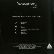 Back View : JoJoe & Joakuim - JOJOE EP (180G VINYL) - Sable Noir / SN002