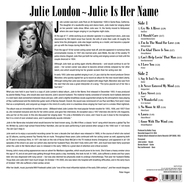 Back View :  Julie London - JULIE IS HER NAME (LP) - Not Now / NOTLP323