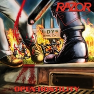Front View : Razor - OPEN HOSTILITY (SPLATTER VINYL) (LP) - High Roller Records / HRR 124LP4S