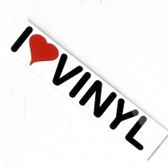 Front View : Sticker - I LOVE VINYL Sticker (White 10x2cm) - Sticky / ilv02