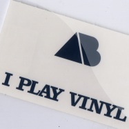 Front View : Sticker - I Play Vinyl Logo (Navy) - Sticky / ilv04
