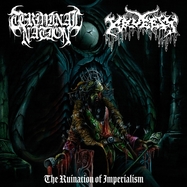 Front View : Terminal Nation / Kruelty - THE RUINATION OF IMPERIALISM (LP, SEA BLUE CLOUDY VINYL) - 20 Buck Spin / SPIN 153LPC