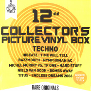 Front View : Various Artists - COLLECTORS PICTURE VINYL BOX - TECHNO (5X12 PICTURE VINYL BOX) - ZYX Music / MAXIBOX LP13 / 8706004