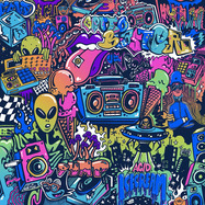Front View : Gettoblaster - ACID ICE CREAM (2LP) - Aliens On Wax / AOWR007