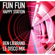 Front View : Fun Fun - HAPPY STATION (BEN LIEBRAND LE DISCO REMIXES) (BLUE TRANSPARENT VINYL) - High Fashion Music / MS 533