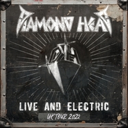 Front View : Diamond Head - LIVE AND ELECTRIC (2LP) - Silver Lining / 502173239395