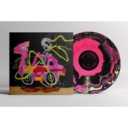 Front View : pdqb Featuring DMX Krew - GUILTY PLEASURES (10INCH,PINK,BLACK AND YELLOW SMASH COLOURED VINYL) - Synaptic Cliffs / SC013