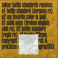 Front View : Talker - BATTLE STANDARDS REMIXES (SILVER VINYL) - Standards & Practices / STANPRAC003LTD