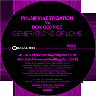 Front View : Phunk Investigation vs Boy George - GENERATIONS OF LOVE - Absolutely / ABR170V-MCP