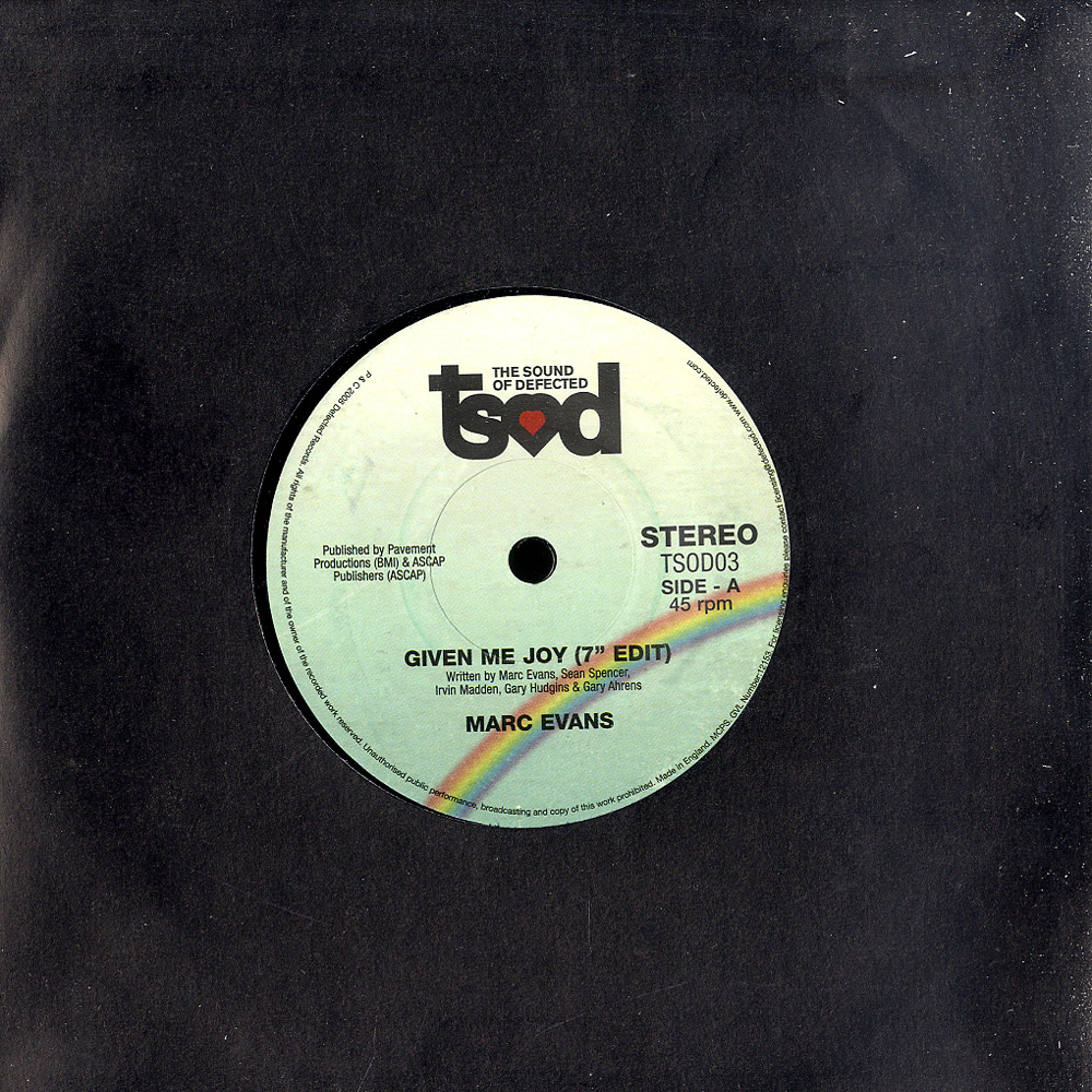 Marc Evans 「Given Me Joy」12インチレコード 12】 Mark Evans