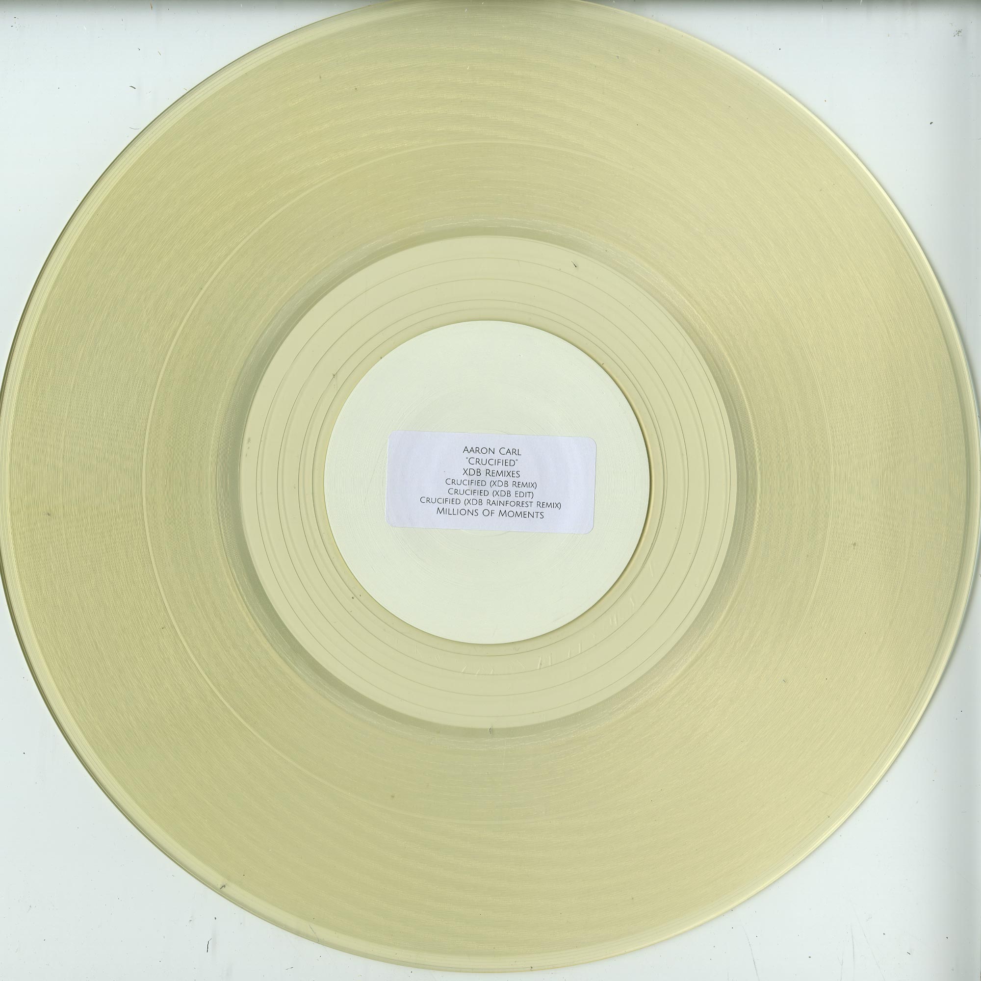 Aaron Carl - crucified (xdb remixes) (clear coloured vinyl)