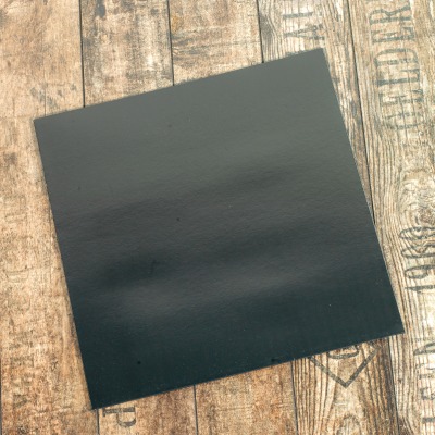 Black Vinylleercover ohne Loch Border 3mm