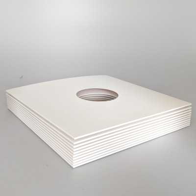 10x Premium Inside Out White Vinylleercover mit Loch Border 3mm