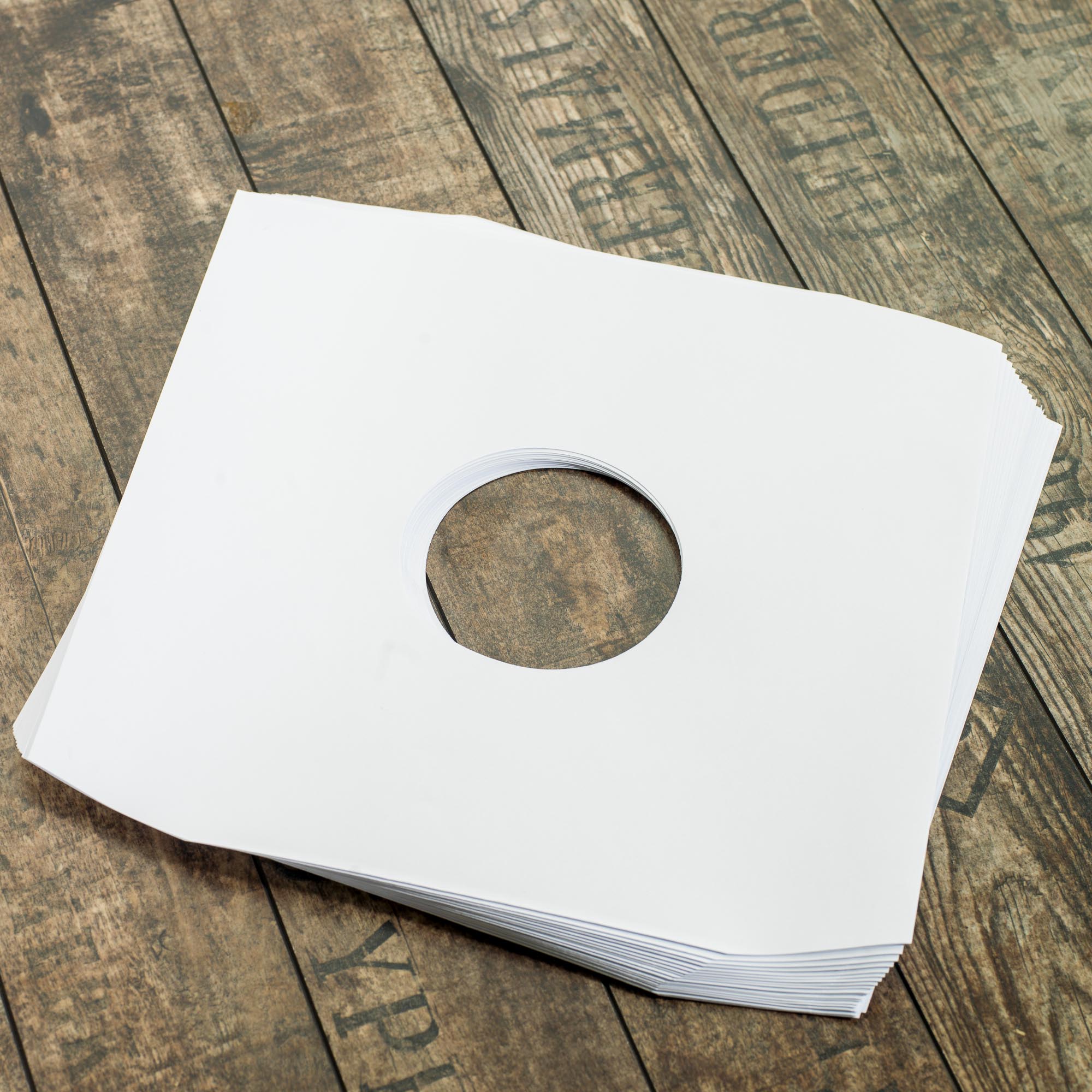 Zubehoer - 20x LP Innenhuellen Weiss mit Eckschnittt