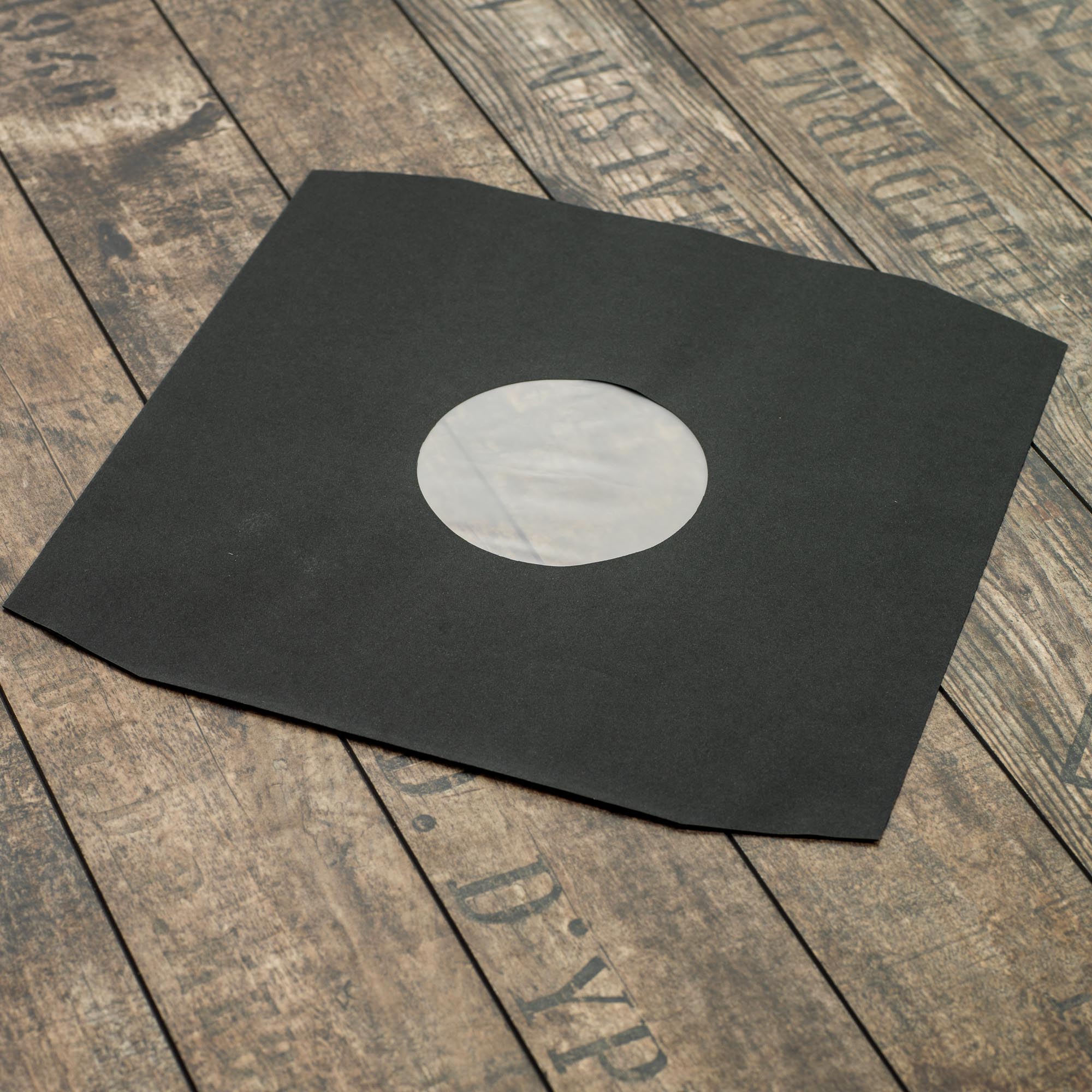 Zubehoer - 1x LP Innenhuellen Black Deluxe Strong mit Eckschnitt 
