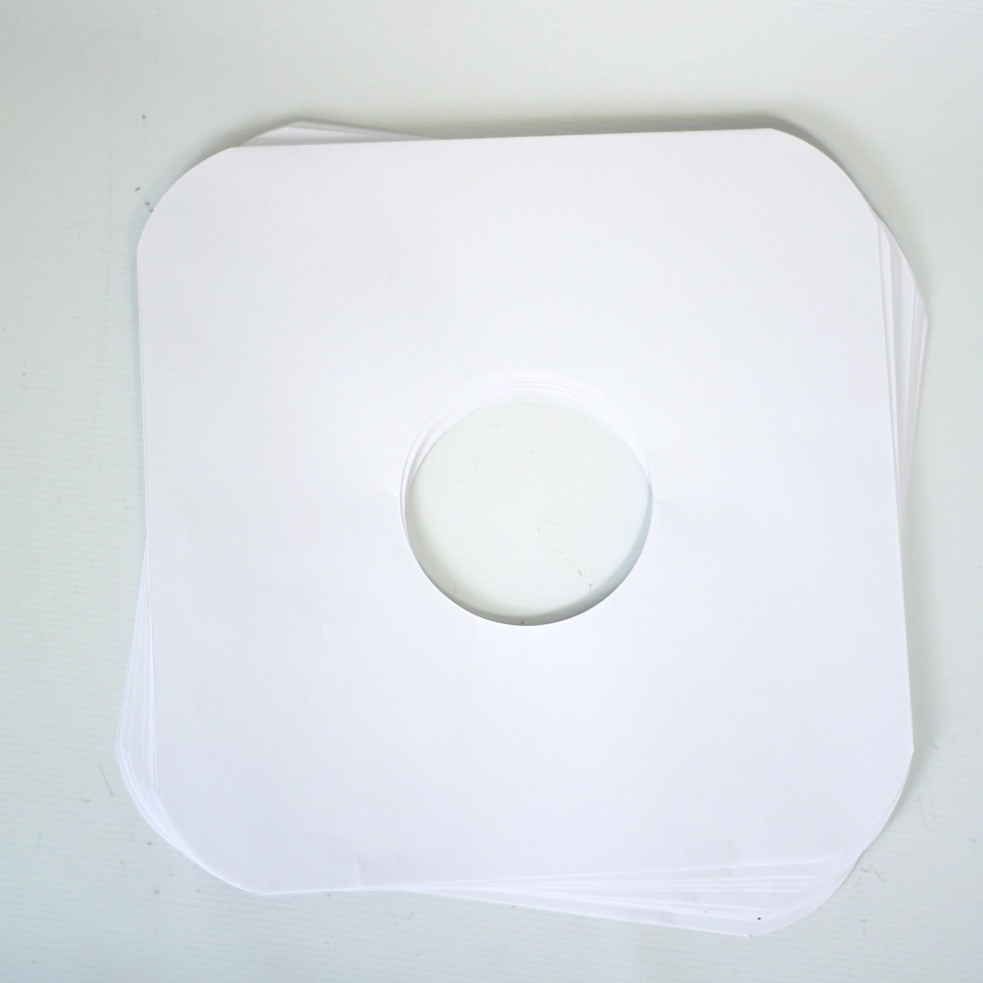 Zubehoer - 10x LP Innenhuellen Weiss abgerundete Ecken