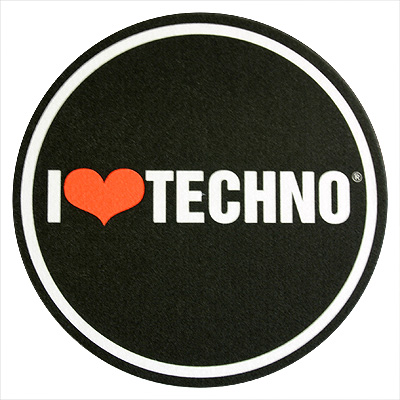 Zubehoer - Slipmat I Love Techno 